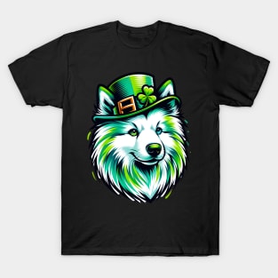 American Eskimo Dog Celebrates Saint Patrick's Day T-Shirt